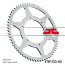 Rear Sprocket Steel Natural For Peugeot XR6 50 E 2003-2005 - 65T
