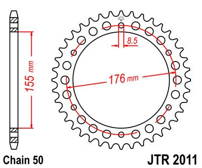 Rear Sprocket Steel Natural For Triumph DAYTONA 955 1997-1998 - 46T