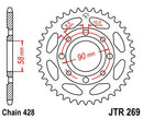 Rear Sprocket Steel Black For Honda CL 175 K 1968-1973 - 52T