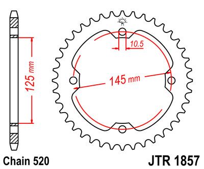 Rear Sprocket Induction Hardened Black Zinc Finish Black / Zinc For Yamaha YFM 350 2004 - 38T