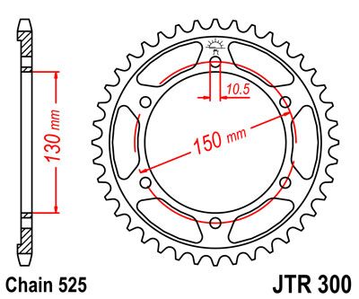 Rear Sprocket Induction Hardened Black Zinc Finish Black / Zinc For Honda XL 600 V 1987-1999 - 42T