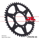 Rear Sprocket Induction Hardened Black Zinc Finish Black / Zinc For Kawasaki Z 550 GP 1981-1983 - 45T
