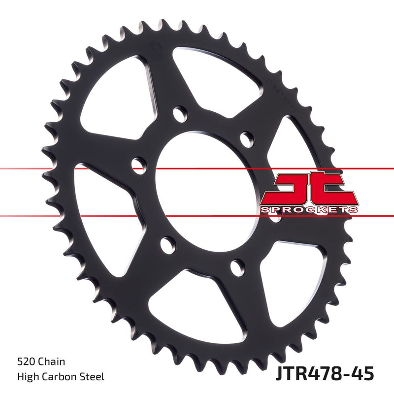 Rear Sprocket Induction Hardened Black Zinc Finish Black / Zinc For Kawasaki Z 550 GP 1981-1983 - 45T