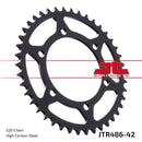 Rear Sprocket Induction Hardened Black Zinc Finish Black / Zinc For Kawasaki EX 250 R 1986-2012 - 42T