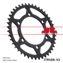 Rear Sprocket Induction Hardened Black Zinc Finish Black / Zinc For Kawasaki EX 250 R 1986-2012 - 43T
