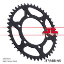 Rear Sprocket Induction Hardened Black Zinc Finish Black / Zinc For Kawasaki EX 250 R 1986-2012 - 45T