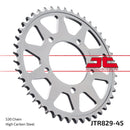 Rear Sprocket Induction Hardened Black Zinc Finish Black / Zinc For Suzuki GSX-R 750 1985-1989 - 45T