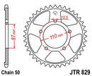 Rear Sprocket Induction Hardened Black Zinc Finish Black / Zinc For Suzuki GSX-R 750 1985-1989 - 45T
