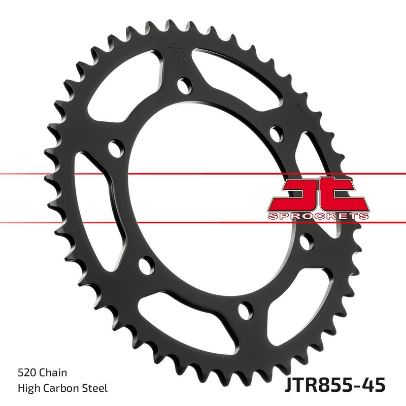Rear Sprocket Induction Hardened Black Zinc Finish Black / Zinc For Yamaha DT 250 MX 1980-1982 - 45T