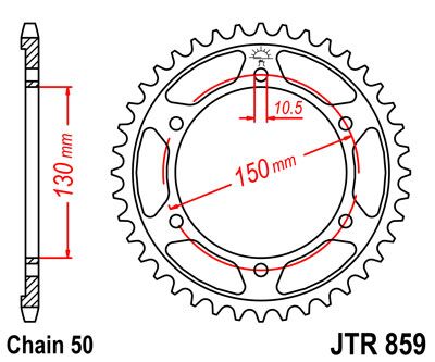 Rear Sprocket Induction Hardened Black Zinc Finish Black / Zinc For Yamaha FJ 1100 1984-1985 - 47T