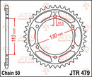 Rear Sprocket Induction Hardened Black Zinc Finish Black / Zinc For Kawasaki GPZ 600 R 1985-1989 - 48T