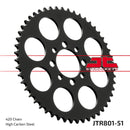 Rear Sprocket Steel Natural For Suzuki AP 50 1967-1977 - 51T