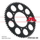 Rear Sprocket Steel Black For Derbi SENDA 50 DRD R 2003-2011 - 59T