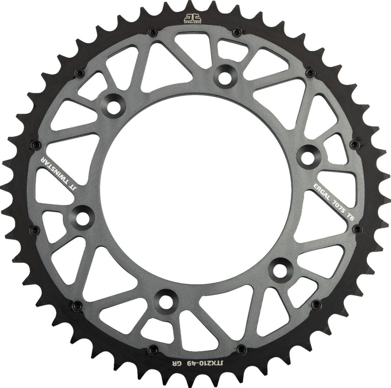 Twinstar Rear Sprocket Graphite For Honda CR 125 R 1982-2007 - 49T
