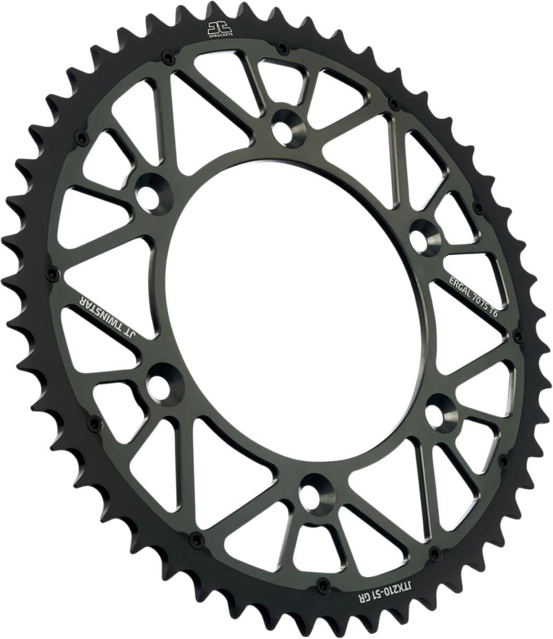 Twinstar Rear Sprocket Graphite For Honda CR 125 R 1982-2007 - 51T