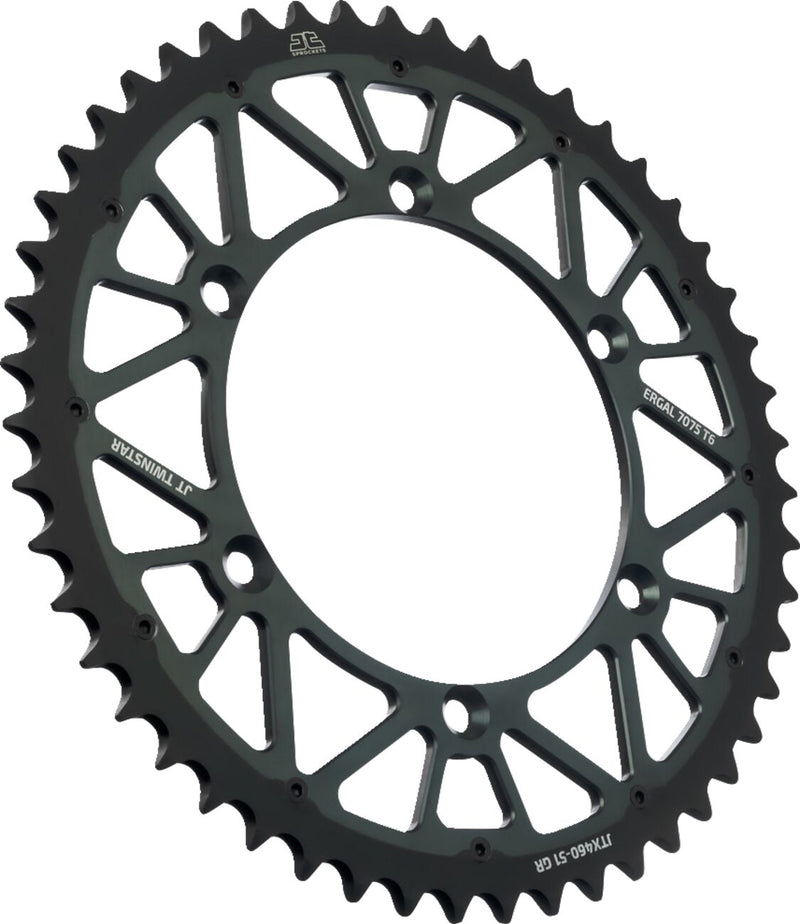 Twinstar Rear Sprocket Graphite For Kawasaki KLX 250 1979-2020 - 51T