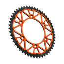 Twinstar Steel/Aluminum Hybrid Sprocket Black / Orange For KTM EXC 600 LC4 1988-1993 - 51T