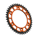 Twinstar Steel/Aluminum Hybrid Sprocket Black / Orange For KTM EXC 600 LC4 1988-1993 - 42T