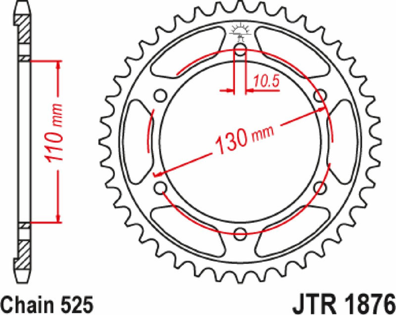 Rear Sprocket Natural For Suzuki GSX-R 1000 2011-2018 - 42T