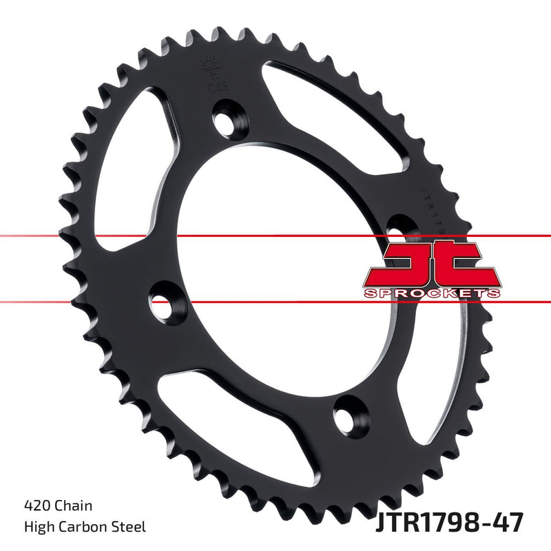 Rear Sprocket Steel Black For Suzuki RM 85 2002-2012 - 47T