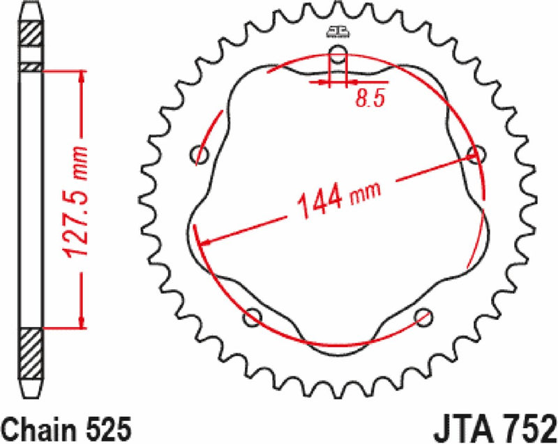 Aluminum Rear Sprockets Black For Ducati HYPERSTRADA 821 ABS 2014-2015 - 41T