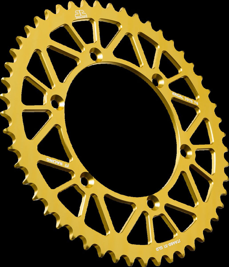 Aluminum Rear Sprockets Gold For Kawasaki KX 125 B 1982-1983 - 51T
