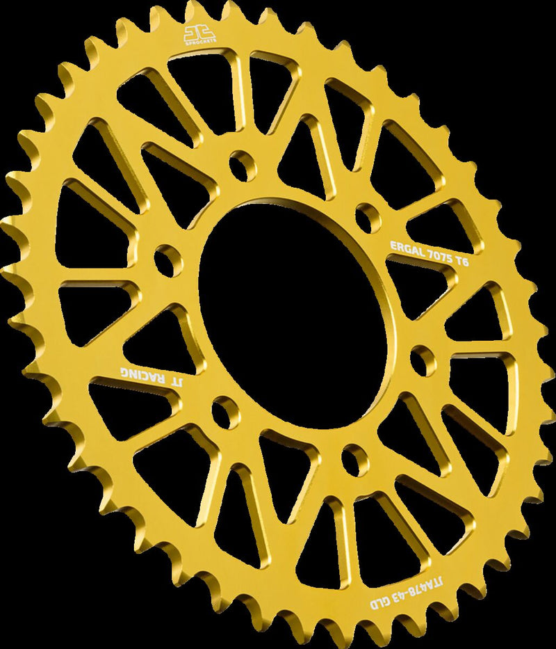 Aluminum Rear Sprockets Gold For Kawasaki Z 750 2004-2012 - 43T
