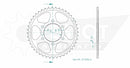 Standard Sprocket Rear 525 Black For Kawasaki KLZ 1000 ABS 2012-2024