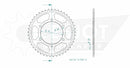 Standard Sprocket Rear 525 Black For Suzuki GSX-R 1000 2018