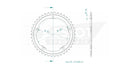 Standard Sprocket Rear 525 Black For Kawasaki H2R 1000 2020-2021