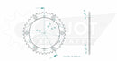 Standard Sprocket Rear 520 Black For Kreidler MUSTANG 170 2006-2006