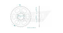 Standard Sprocket Rear 520 Black For Kawasaki KFX 400 2X4 2004-2006
