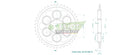 Standard Sprocket Rear 520 Zinc Plated For Ducati PANIGALE V4 1100 SP2 ABS 2023-2024