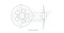 Standard Sprocket Rear 520 Zinc Plated For Ducati HYPERMOTARD 950 ABS 2021-2022