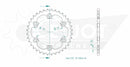 Standard Sprocket Rear 530 Black For Royal Enfield CONTINENTAL GT 535 EFI 2014-2016