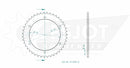 Standard Sprocket Rear 525 Black For Aprilia RST 1000 2001-2003