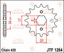 Front Sprocket Natural For Honda CB 125 F ABS 2018
