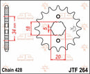 Front Sprocket Natural For Honda XR 250 L 1986-1994