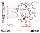 Front Sprocket Natural For Aprilia PEGASO 650 STRADA 2005-2008