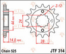 Front Sprocket Natural For Honda XRV 750 1990-2003