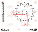 Front Sprocket Natural For Suzuki GT 125 1974-79