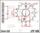 Front Sprocket Natural For Suzuki RG 250 C 1986-1988