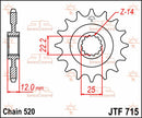 Front Sprocket Natural For Fantic CABALLERO 250 ABS 2018-2020