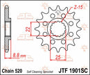 Front Sprocket MX Self-Cleaning, Lightweight Natural For KTM MX 495 1981-1984 - 15T