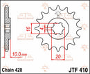 Front Sprocket Natural For Hyosung CRUISE 125 II 1997-2001