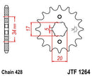 Front Sprocket Natural For Honda CB 125 F CBS 2019-2024