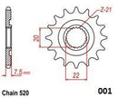 Steel Ultralight Front Sprocket Natural For Honda CR 125 R - 14 Teeth