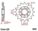 Steel Ultralight Front Sprocket Natural For Honda CR 250 R - 13 Teeth