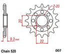 Steel Ultralight Front Sprocket Natural For Kawasaki KX 250 - 14 Teeth