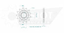 SPORT Sprocket Front 520 Natural For CF Moto GT 400 ABS 2020-2021